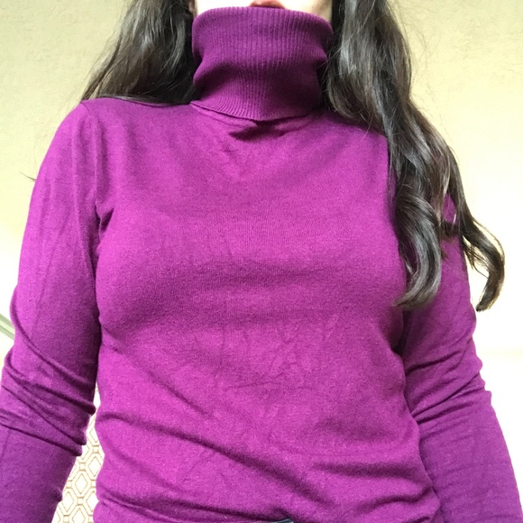 Purple Turtle Neck Sweater - Picture 2 of 5
